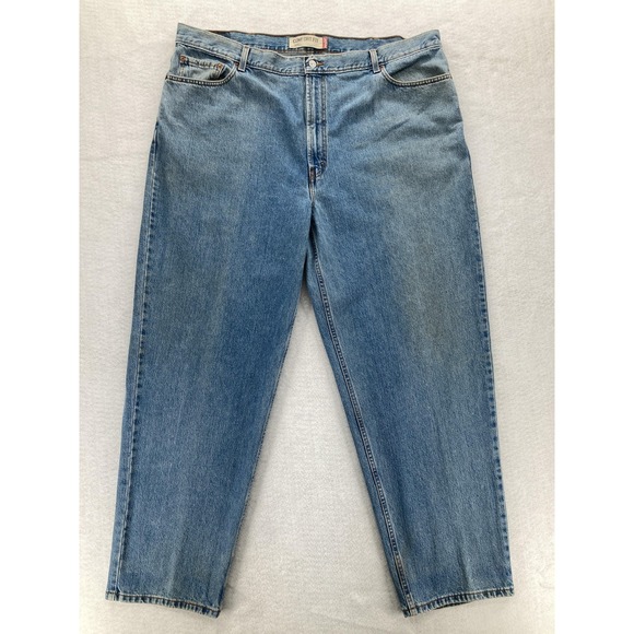 Levi's 560 Jeans Mens 46x32 Blue Comfort Fit Relaxed Taper Denim Light Wash Y2K - Picture 1 of 16